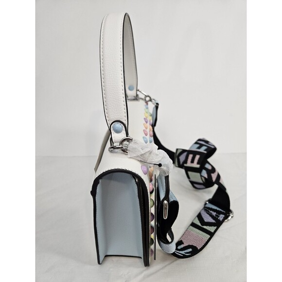 Karl Lagerfeld Paris Simone Flap Crossbody Handbag Pastel IVRY/CANDY Girlhood - Picture 3 of 10